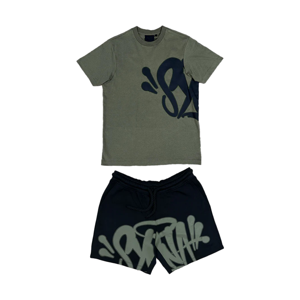 Syna T-shirt & Short Set Green/Black