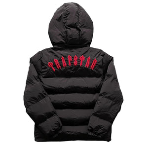 Trapstar Irongate Puffer Jacket Red/Black Detachable hood 1