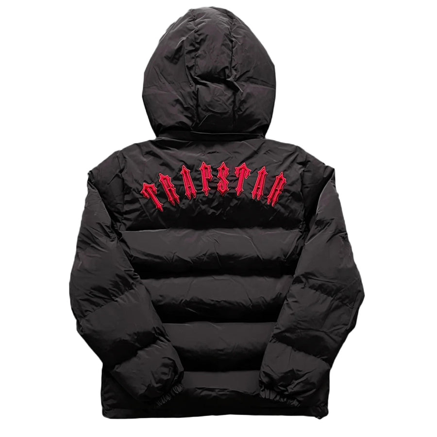 Trapstar Irongate Puffer Jacket Red/Black Detachable hood 1