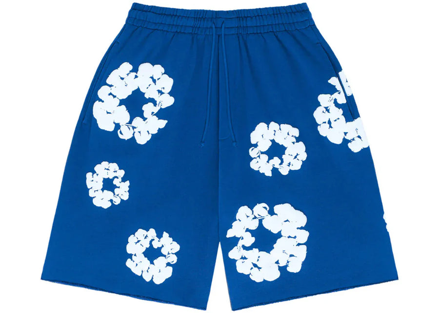 Denim Tears The Cotton Wreath Shorts Royal Blue 1