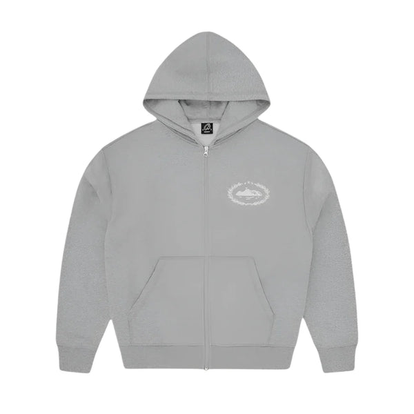 Corteiz Superior Royale Zip Hoodie- Grey