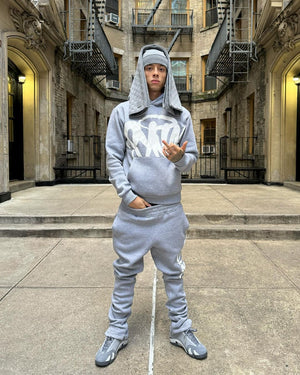 SYNAWORLD TEAM SYNA TRACKSUIT - MARL GREY/WHITE 3