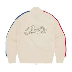 Corteiz Knit Zip Up Fleece- Cream 2