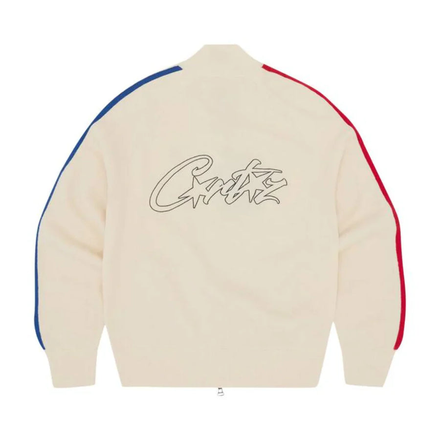 Corteiz Knit Zip Up Fleece- Cream 2
