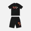 Black & Orange TRP Short Set
