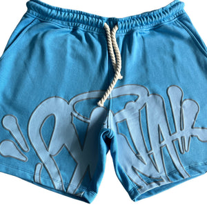 Synaworld ‘Syna Logo’ Shorts- Blue and Gray 2