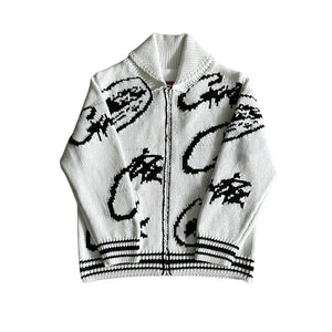 Corteiz VVS Heavy Knit Zip - White 1