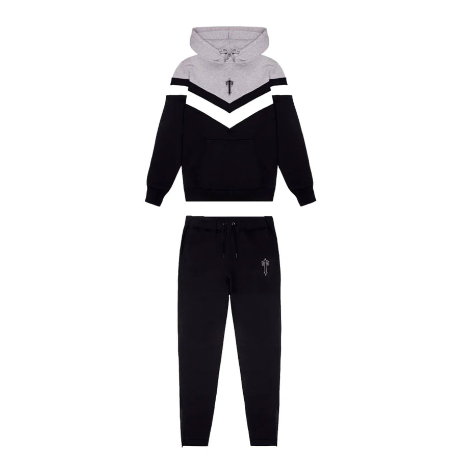 Trapstar Black & Grey V Stripe Tracksuit 1