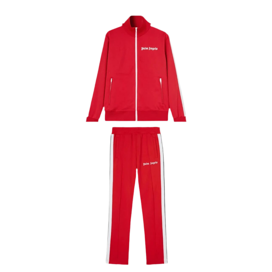 Palm angels logo red classic tracksuit 1