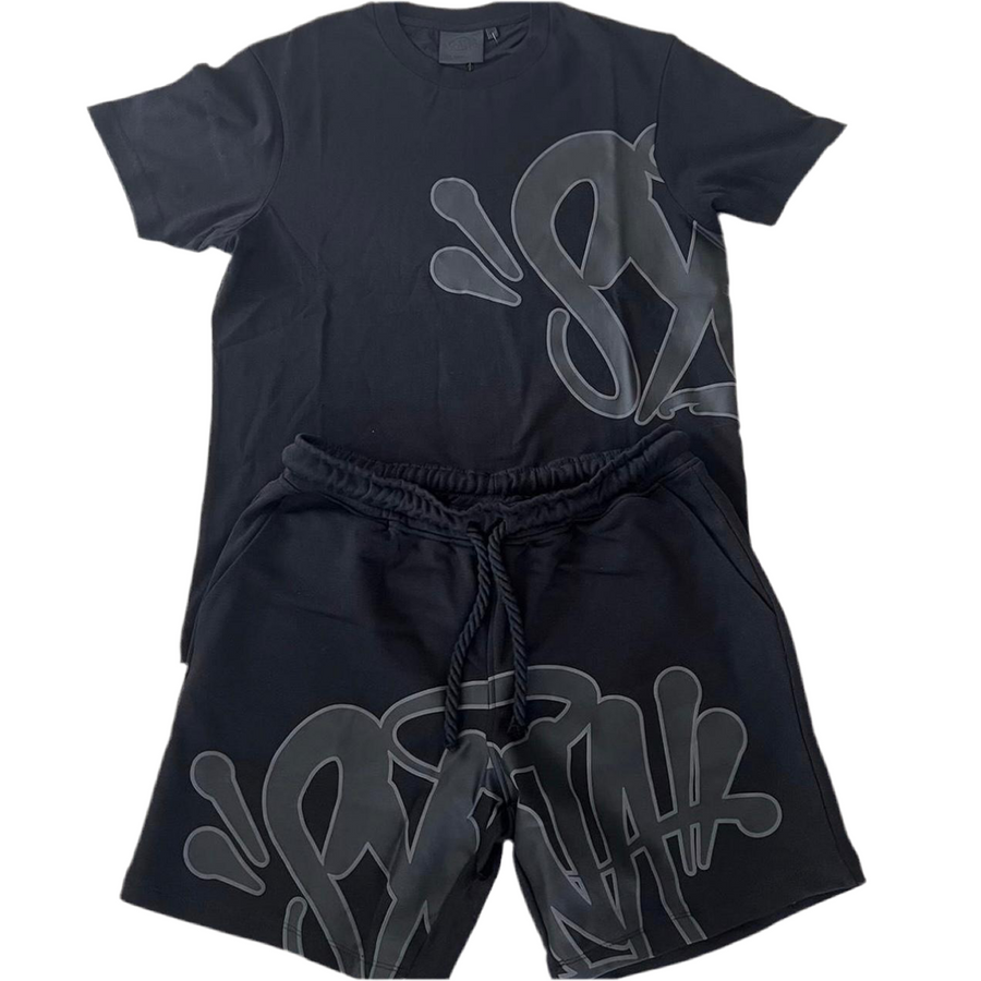 SYNA WORLD LOGO BLACK T-SHIRT& SHORTS 1