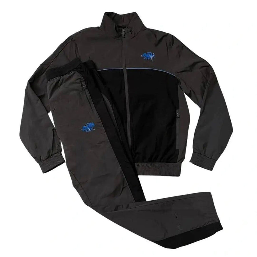 SynaWorld Syna Logo Shell Tracksuit- Grey/Black/Cobalt 1