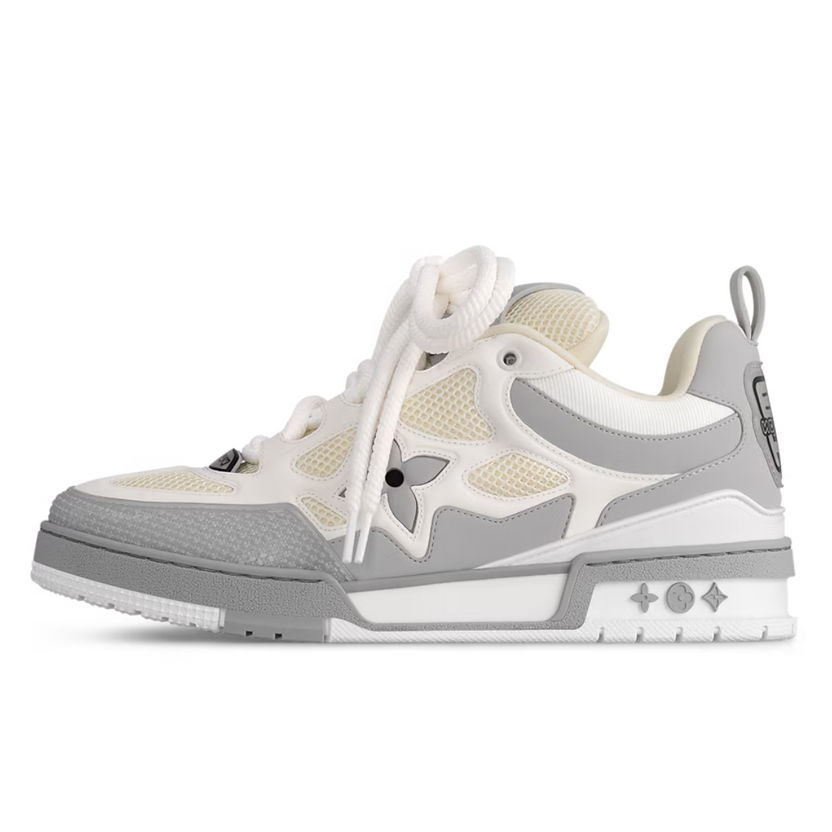 Lv Skate Shoes - White Silver 1