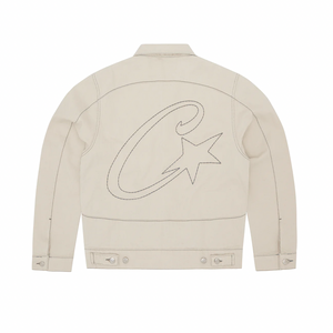 Corteiz C-Star Denim Jacket - White 1
