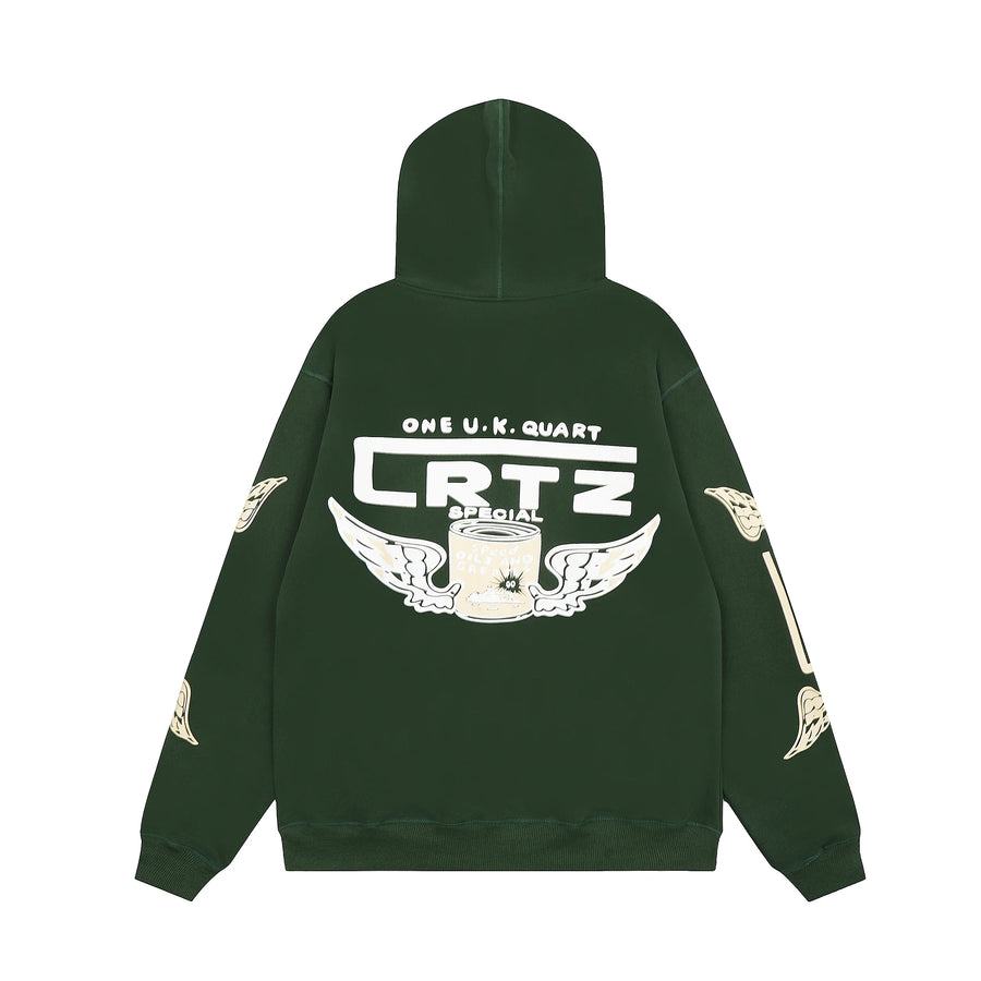 Corteiz Gasolina Double Zip Hoodie - Green 2