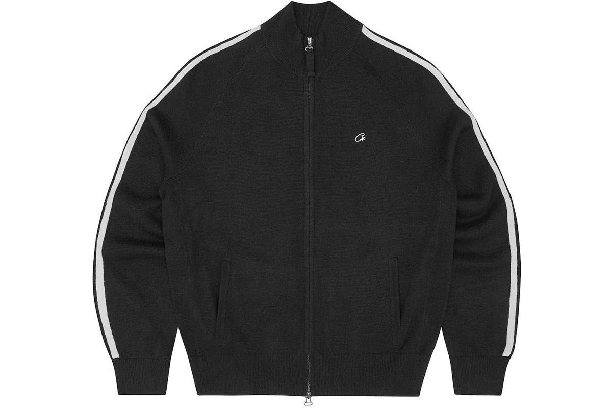 Corteiz Knit Zip-Up - Black