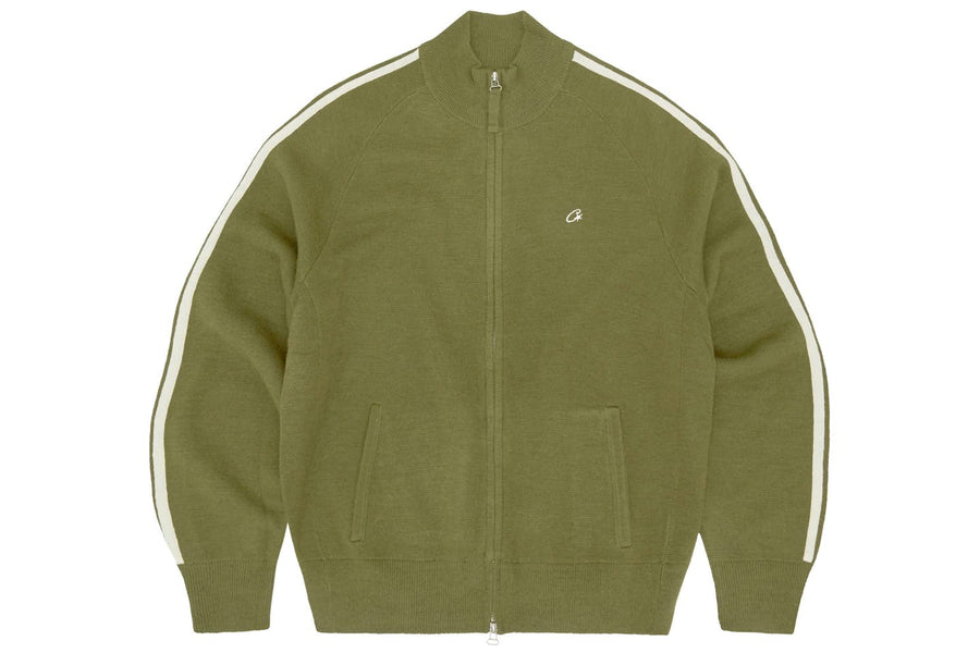Corteiz Knit Zip-Up - Olive 1