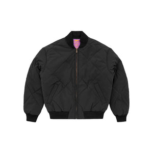 Corteiz Olde English Quilted Bomber Jacket - Black 2