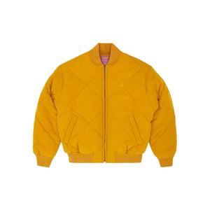 Corteiz Olde English Quilted Bomber Jacket - Yellow 2