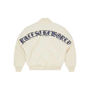Corteiz Olde English Quilted Bomber Jacket - Cream 1