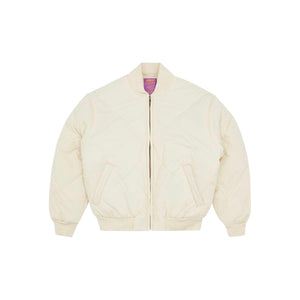 Corteiz Olde English Quilted Bomber Jacket - Cream 2