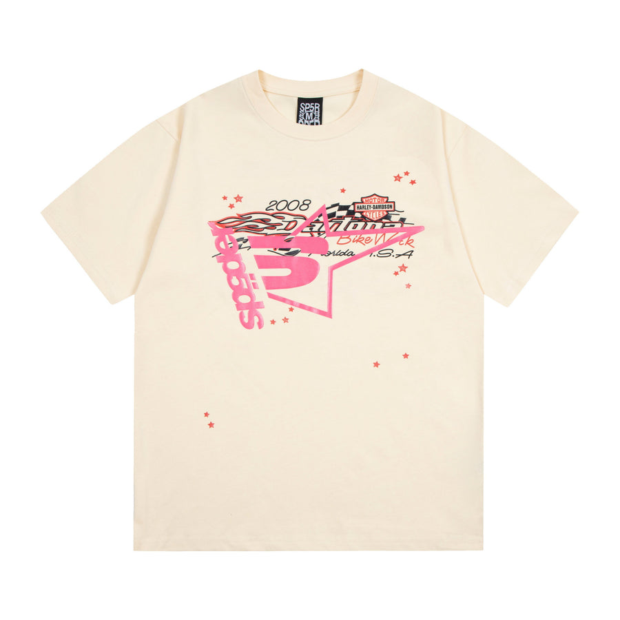 Sp5der Racer Tee - Cream 1
