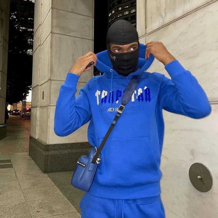 Trapstar Decoded Hooded Tracksuit Dazzling Blue/White 3