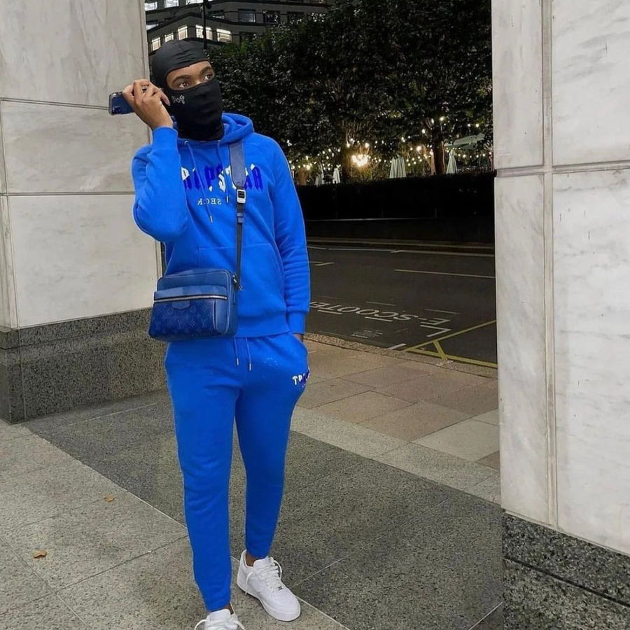 Trapstar Decoded Hooded Tracksuit Dazzling Blue/White 4