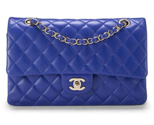 Chanel Blue Quilted Classic Double Flap Medium "Blue" 1