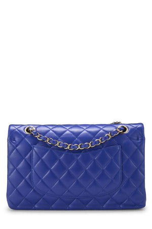 Chanel Blue Quilted Classic Double Flap Medium "Blue" 4