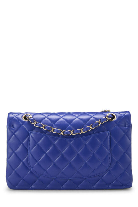 Chanel Blue Quilted Classic Double Flap Medium "Blue" 4