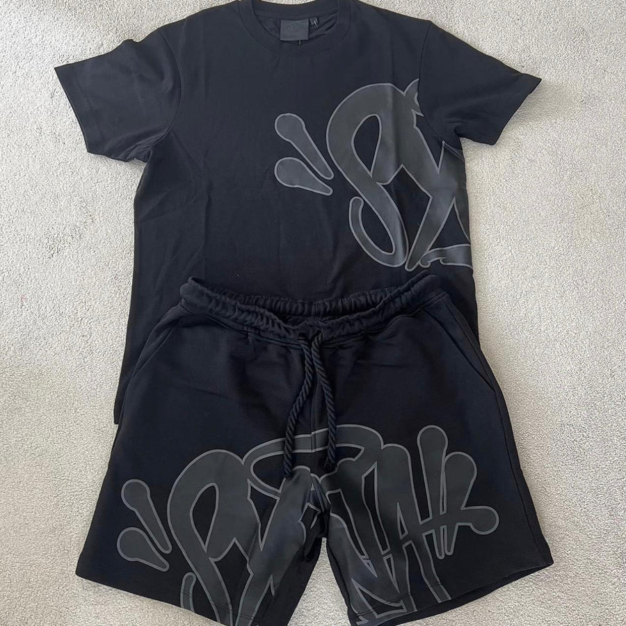 SYNA WORLD LOGO BLACK T-SHIRT& SHORTS 2