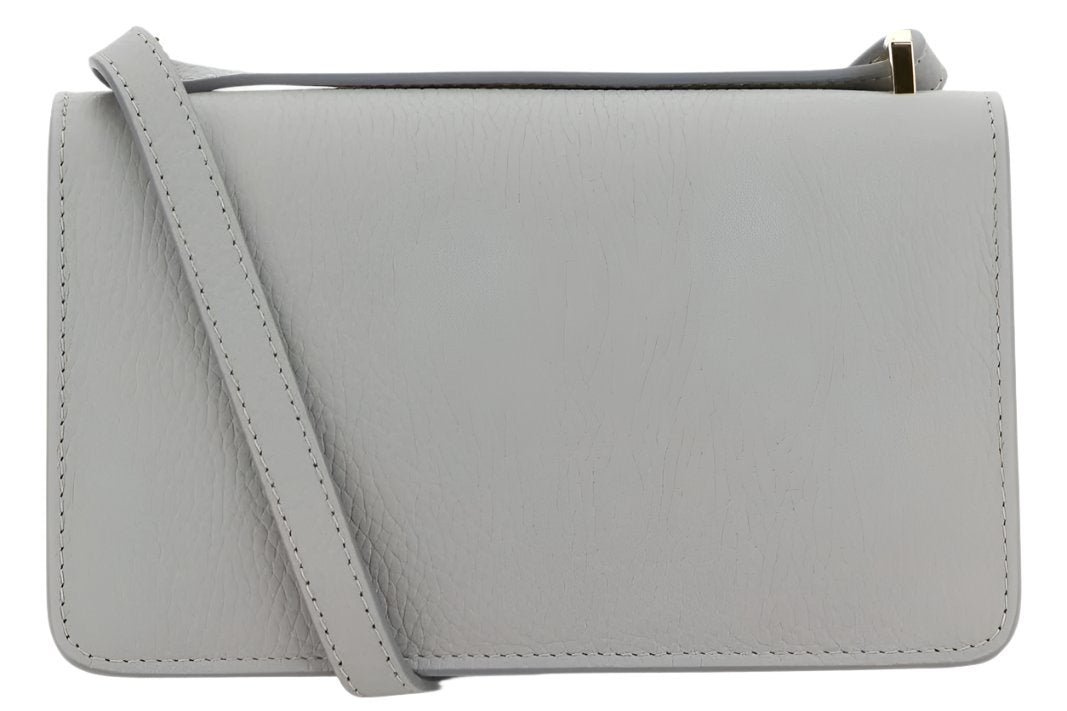 Burberry Mini Leather TB Cross-Body Bag "Grey"