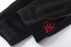 Trapstar Script Zip Through Hoodie Tracksuit- Black/Red 8