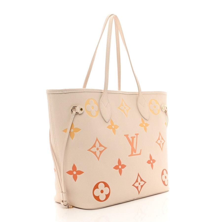 LOUIS VUITTON Empreinte Monogram Giant Neverfull MM "Degrade Neutral" 2
