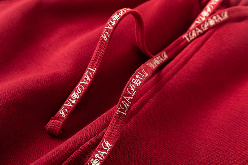 Trapstar Script Zip Through Hoodie Tracksuit- Red 7