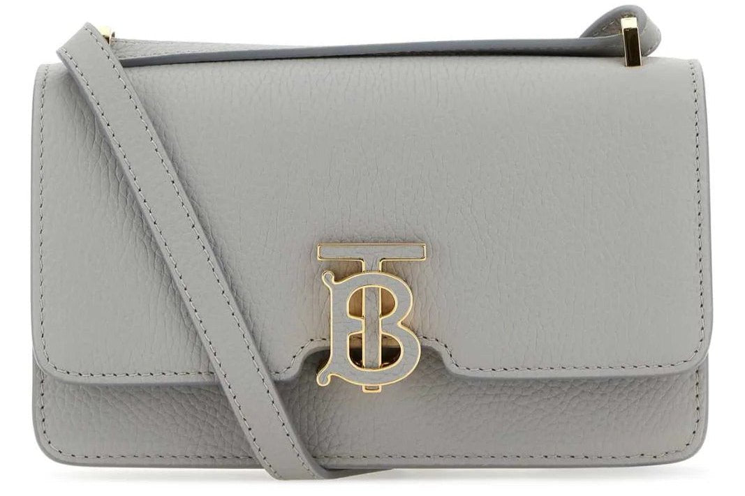 Burberry Mini Leather TB Cross-Body Bag "Grey"