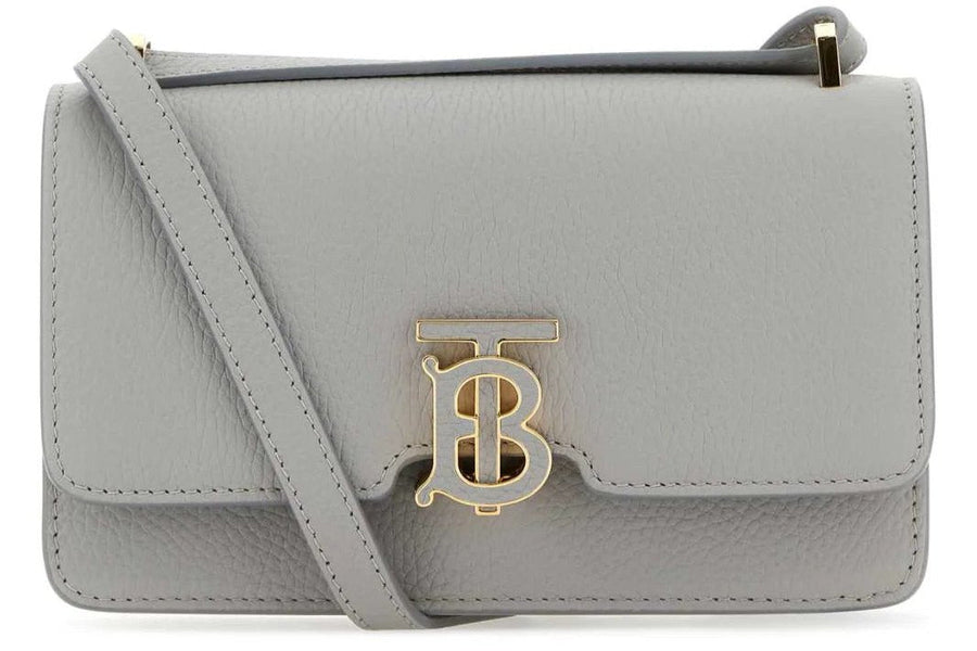 Burberry Mini Leather TB Cross-Body Bag "Grey" 1