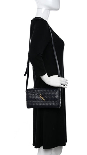 Bottega Veneta Mini Andiamo Crossbody Bag "Black" 4