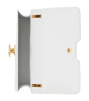 Burberry Mini Leather TB Cross-Body Bag "White" 4