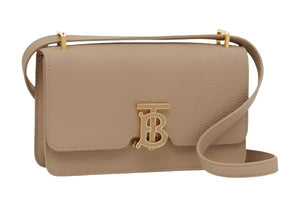 Burberry Mini Leather TB Cross-Body Bag "Beige" 4
