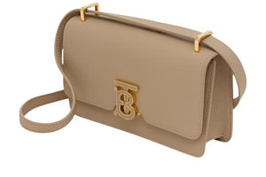 Burberry Mini Leather TB Cross-Body Bag "Beige" 5