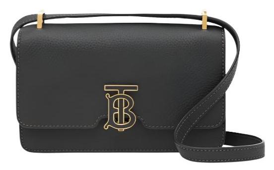 Burberry Mini Leather TB Cross-Body Bag "Black"