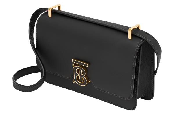 Burberry Mini Leather TB Cross-Body Bag "Black"