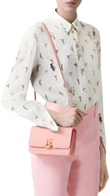 Burberry Mini Leather TB Cross-Body Bag "Pink"