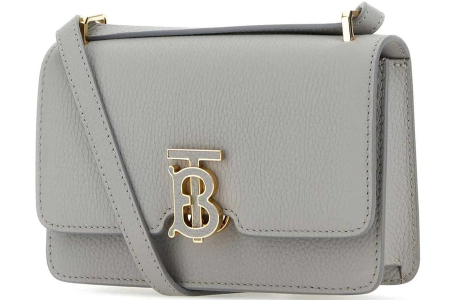 Burberry Mini Leather TB Cross-Body Bag "Grey" 4