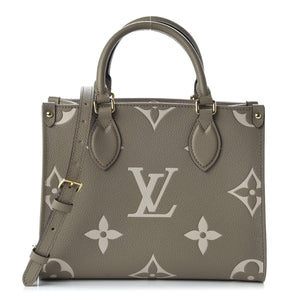 LOUIS VUITTON Empreinte Monogram Giant Onthego "PM Tourterelle Creme" 1