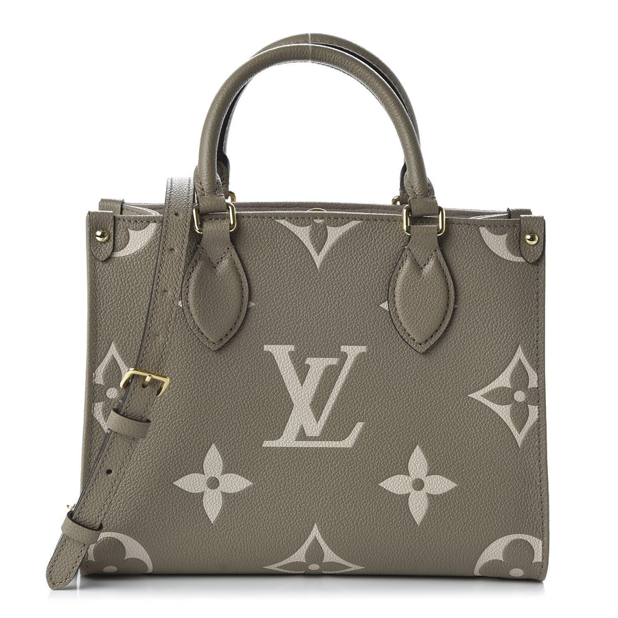 LOUIS VUITTON Empreinte Monogram Giant Onthego "PM Tourterelle Creme" 1