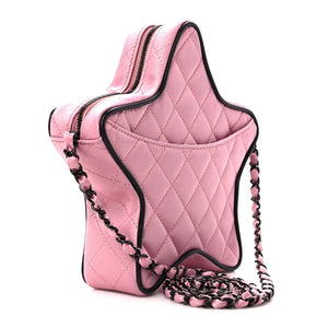 Chanel  Satin Quilted Walk of Fame Star Bag "Pink" 2