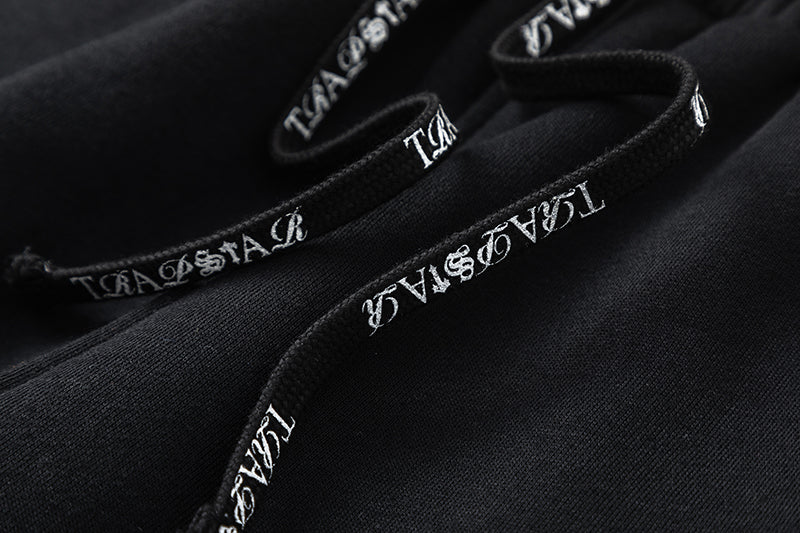 Trapstar Script Zip Through Hoodie Tracksuit- Black/White/Purple Tint