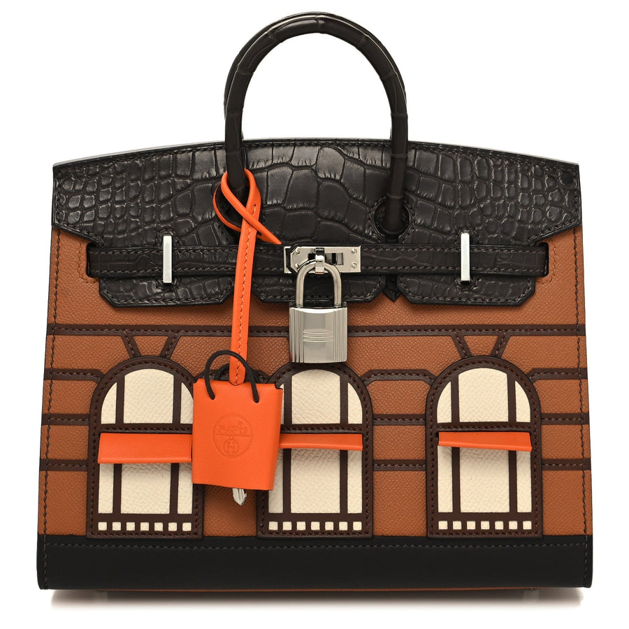 Hermès Faubourg Sellier 20" Gold Ebene "Orange" 1